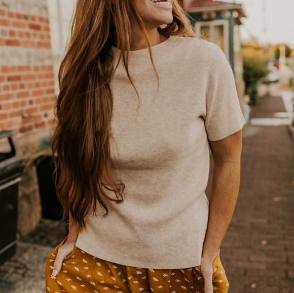 Roolee Tops - NWT Roolee Wyatt Sweater Top Cream